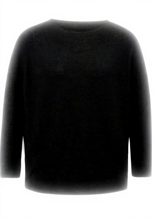 Rich Royal Pullover Damen Schwarz Charcoal Langarm Strick
