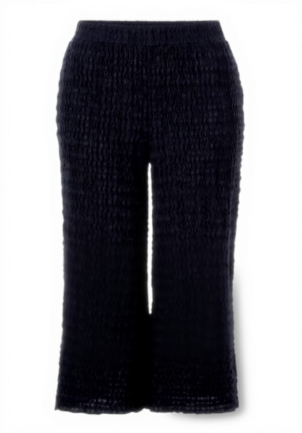 Rich & Royal Damen Hose Blau Crinkled Straight Leg