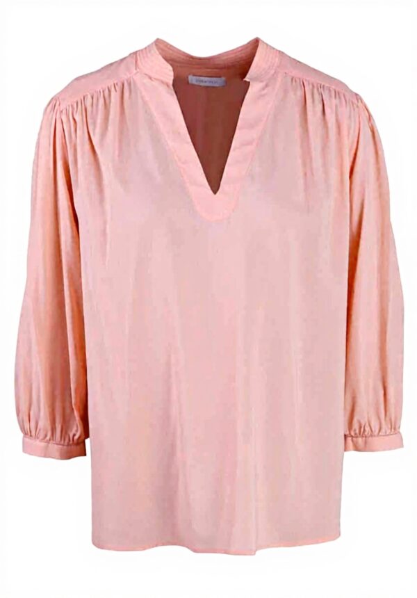 Damen Bluse Rich Royal Stehkragen Langarm Aprikose