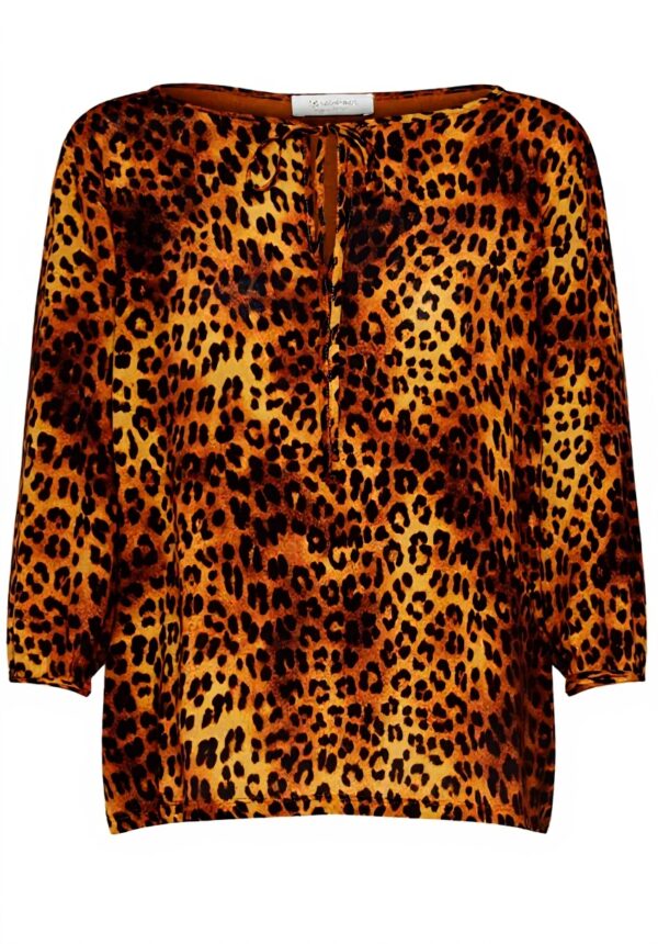 Rich Royal Damen Bluse orange ärmellos Knopfleiste M