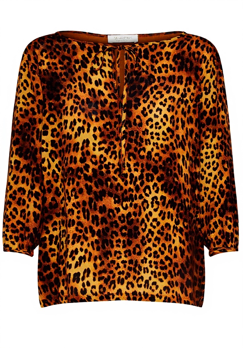 Rich Royal Damen Bluse in Orange, ärmellos mit Knopfleiste