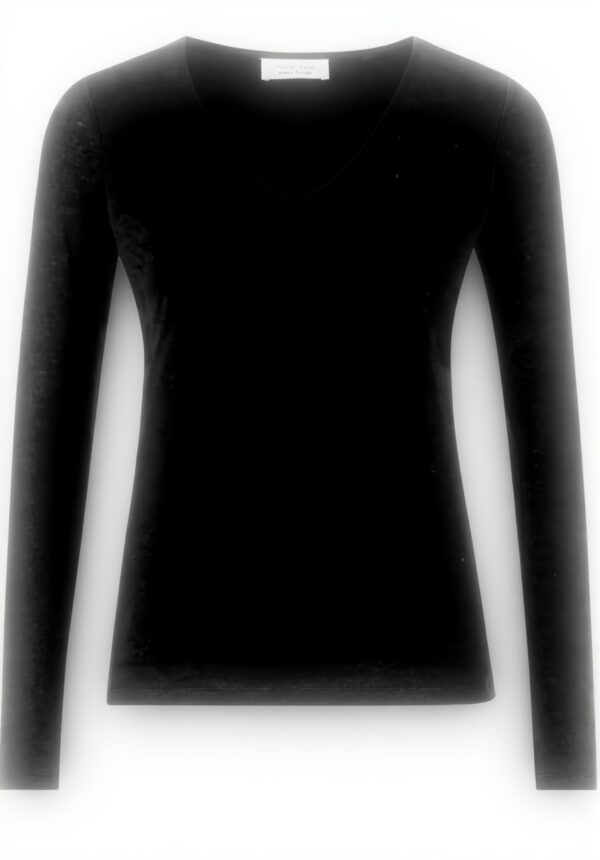 Rich Royal Damen Langarmshirt ECOVERO Longsleeve schwarz XL