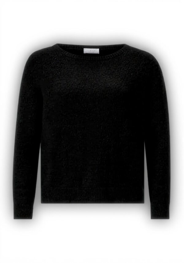 Rich Royal Damen Strickpullover Alpaka schwarz Cozy Crew