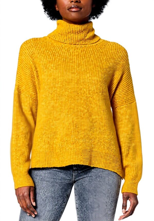 Rich&Royal Damen Pullover Golden Yellow Strickrolli S