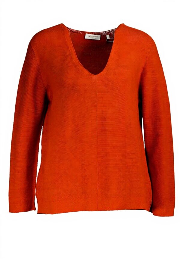 Damen Pullover rich&royal Rusty red V-Ausschnitt elastisch