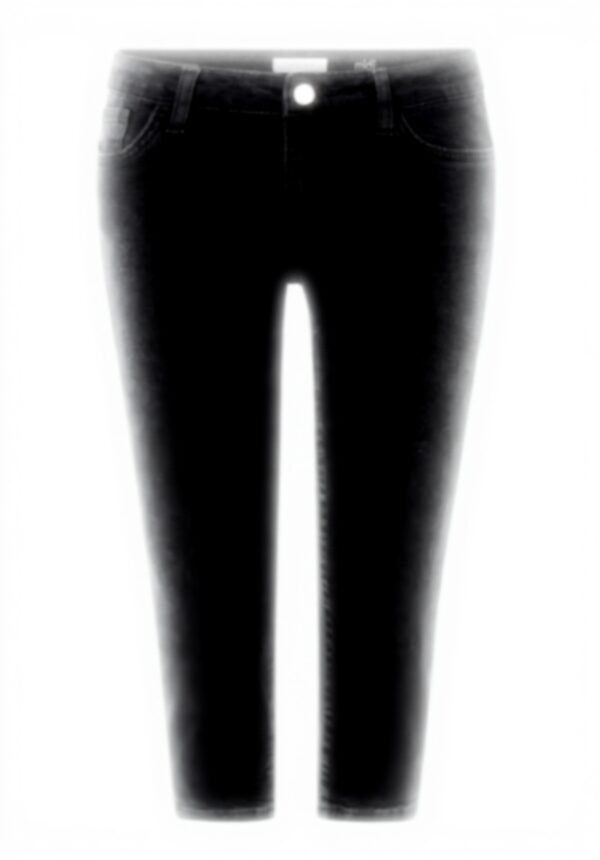 Midi Jeans Schwarz Satin Damen Rich Royal Organic Cotton
