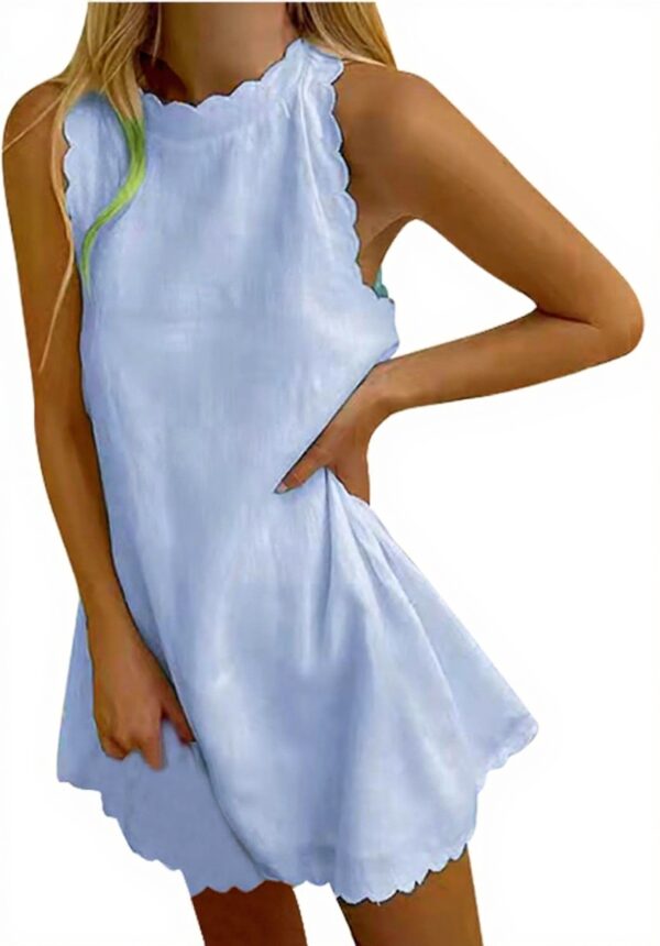 Schwarzes Kleid mit weißem Kragen Minikleid Damen
