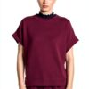 RICHROYAL Damen T-Shirt Oversized Soft Bordeaux-1