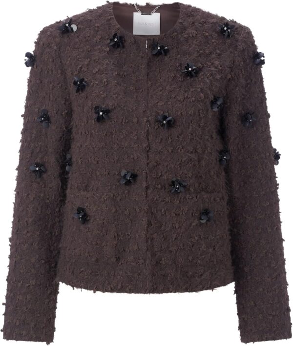 Rich Royal Bluse Damen Elegant Hochwertig Dark Chocolate-0