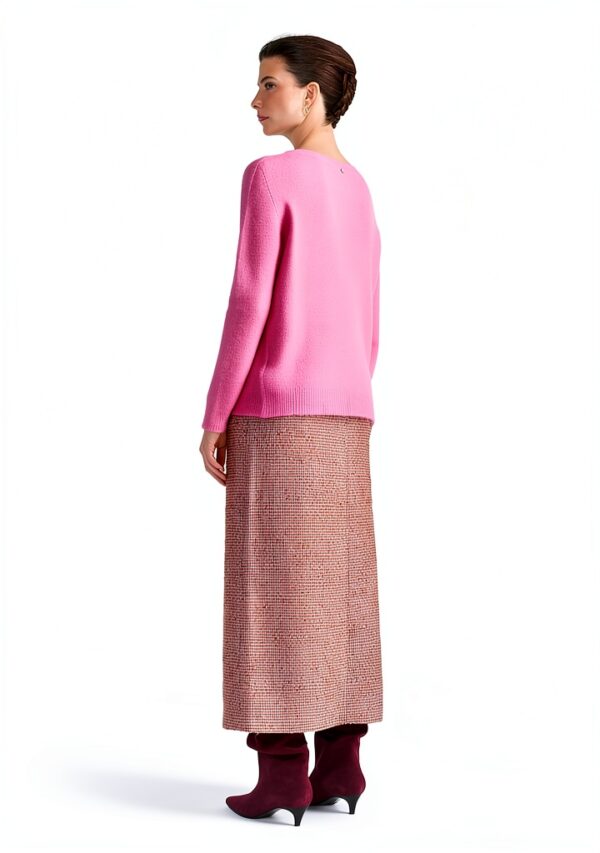 RICHROYAL Damen Kleid Rosa kastiger Schnitt nahtlos-4