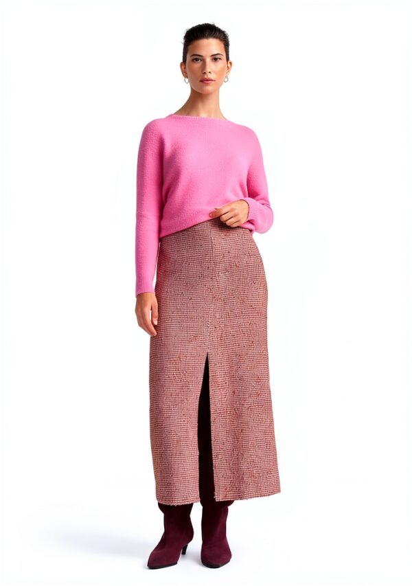RICHROYAL Damen Kleid Rosa kastiger Schnitt nahtlos-2