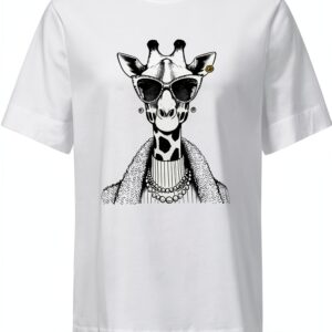 Damen T-Shirt Weiß Rich Royal Hochwertig Stilvoll-0