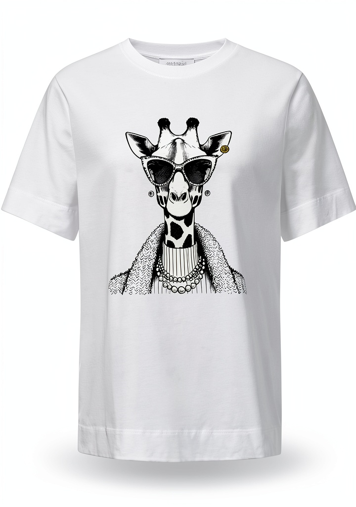Damen T-Shirt von Rich & Royal in Weiß auf einem neutralen Hintergrund