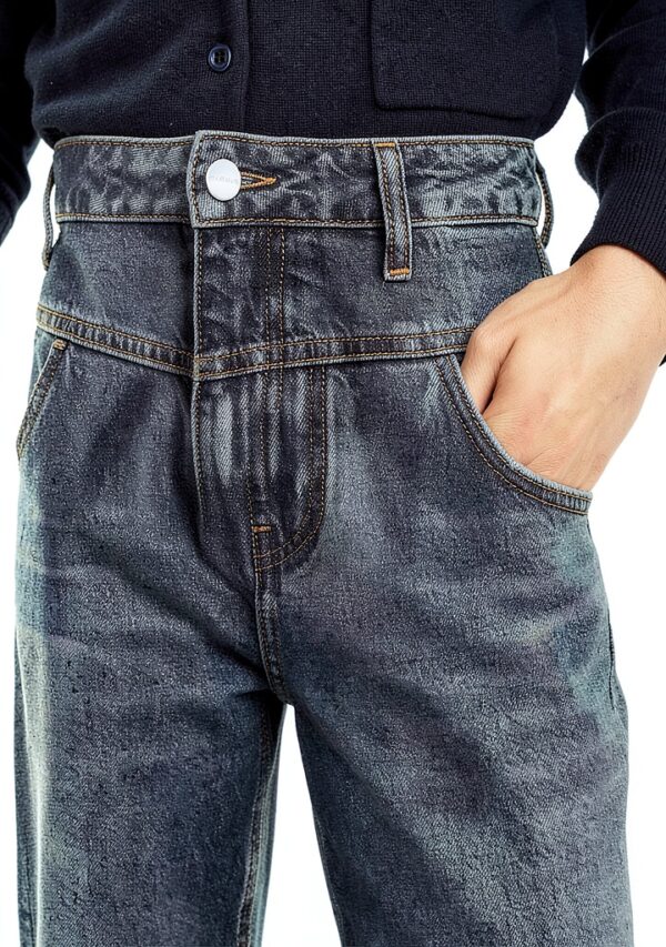 Rich Royal Damen Jeans Dunkelblau Denim Alltag-3