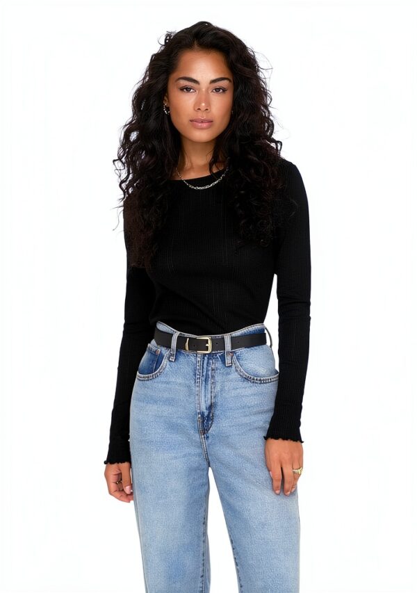 Bestseller Damen Langarm Top atmungsaktives Material-1