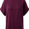 RICHROYAL Damen T-Shirt Oversized Soft Bordeaux-0