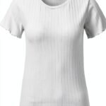 NOS EV Rib Shirt Damen T-Shirt Pull-On Handwäsche-0