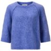 Damen Pullover Rich Royal eleganter Schnitt vielseitig-0
