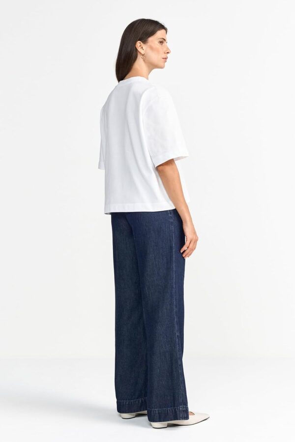 Damen T-Shirt Rich Royal Weiß Hochwertig Modern-3