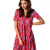 Damenkleid rich&royal Kurzarm Schößchen Rot Sommer-2