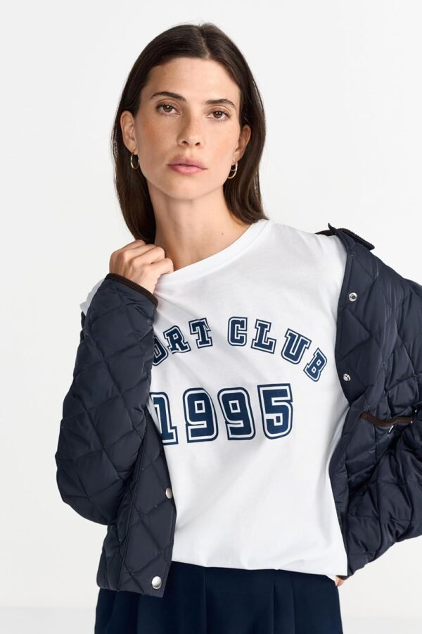 Rich Royal Damen Top Weiß Bequem Sportlich Alltag-4