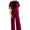 RICHROYAL Damen T-Shirt Oversized Soft Bordeaux-4