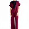 RICHROYAL Damen T-Shirt Oversized Soft Bordeaux-2