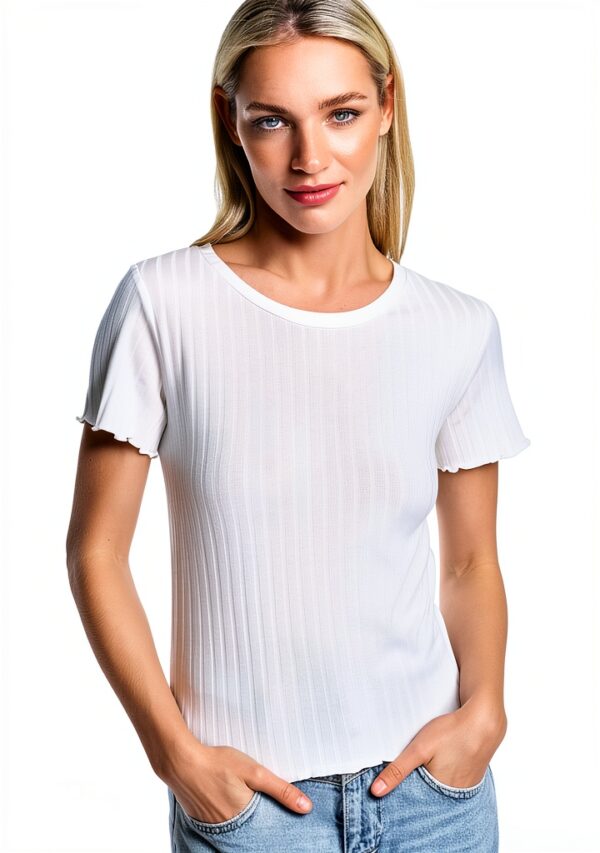 NOS EV Rib Shirt Damen T-Shirt Pull-On Handwäsche-3