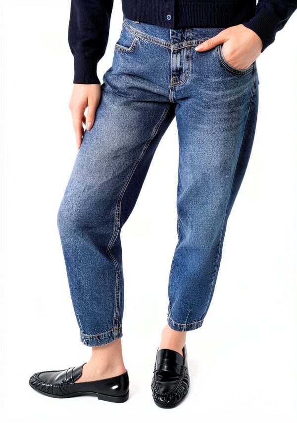 Rich Royal Damen Jeans Dunkelblau Denim Alltag-4