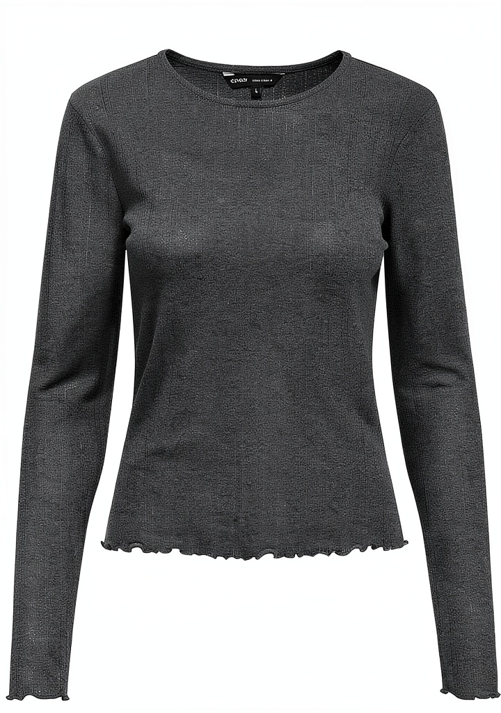 Bestseller Damen Bluse in Dark Grey Melange an einer Modellpuppe