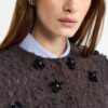 Rich Royal Bluse Damen Elegant Hochwertig Dark Chocolate-4