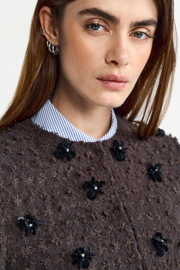 Rich Royal Bluse Damen Elegant Hochwertig Dark Chocolate-4