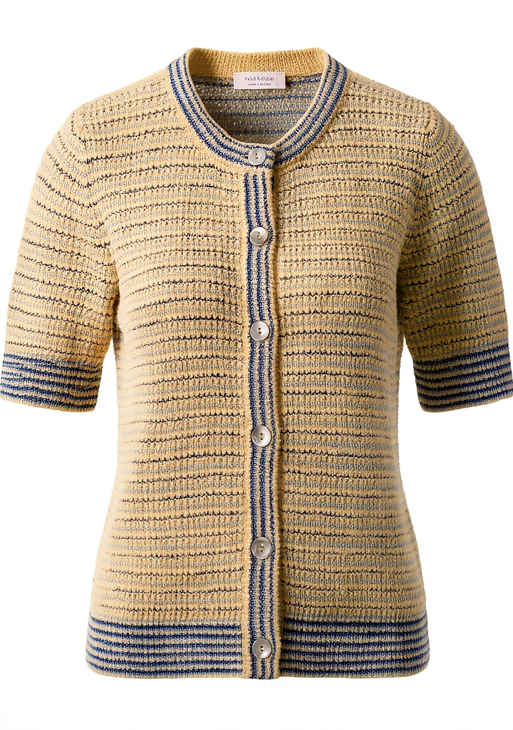 Strickjacke von rich&royal in Farbe L an einer Frau im Freien