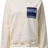 RICHROYAL Damen Sweatshirt verkürzter Schnitt Denim Tasche-0