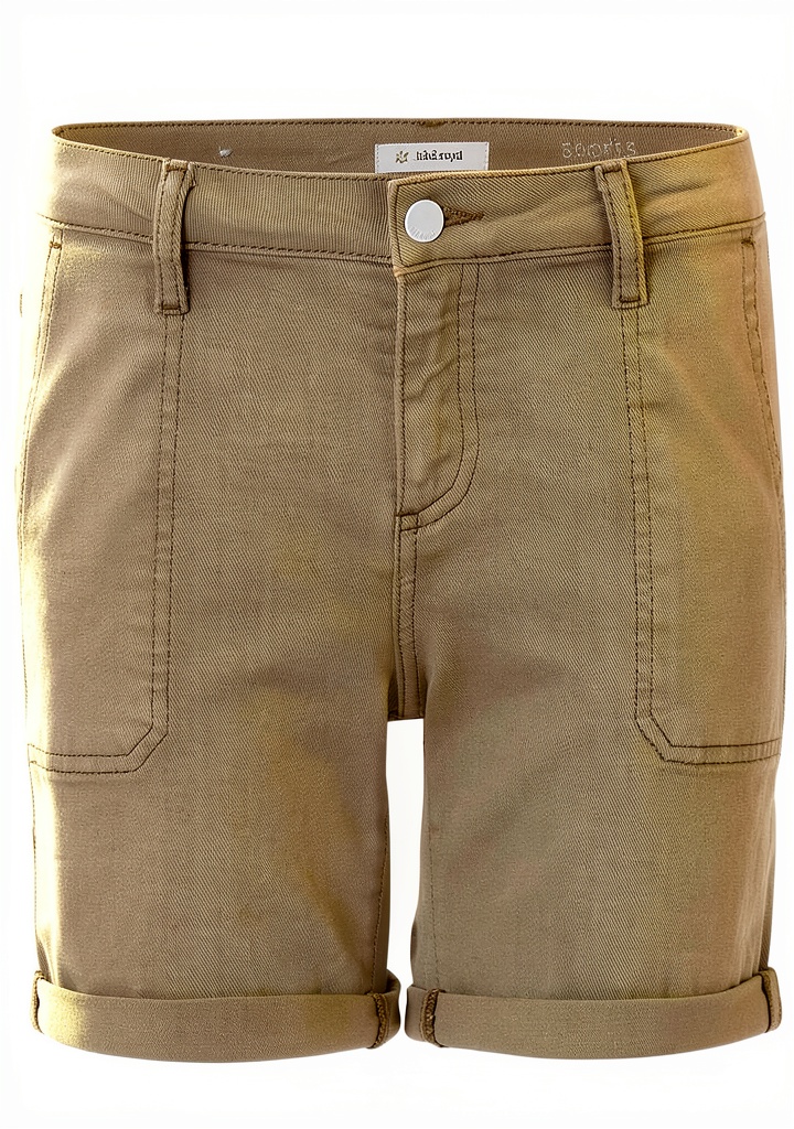 Installation of rich&royal Damen Denim Shorts Grün Safari Green 454 in a summer wardrobe