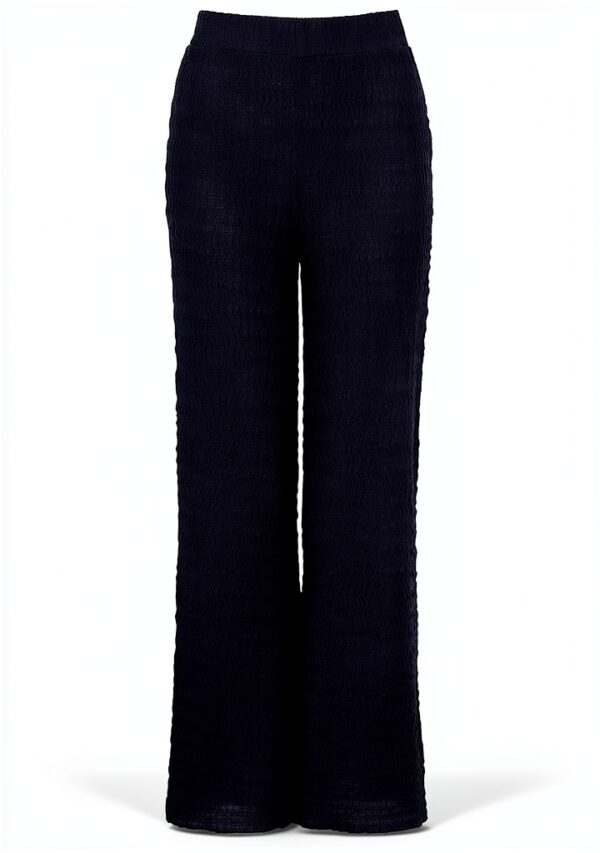 Rich Royal Crinkled Straight Leg Pants Blau Damen Hosen