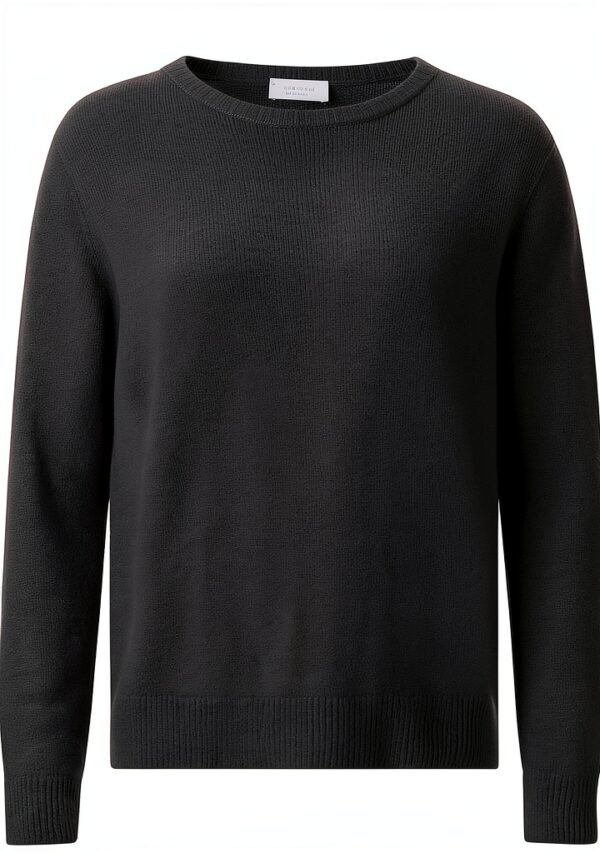 Rich Royal Damen Strickpullover Alpaka schwarz Crew Neck