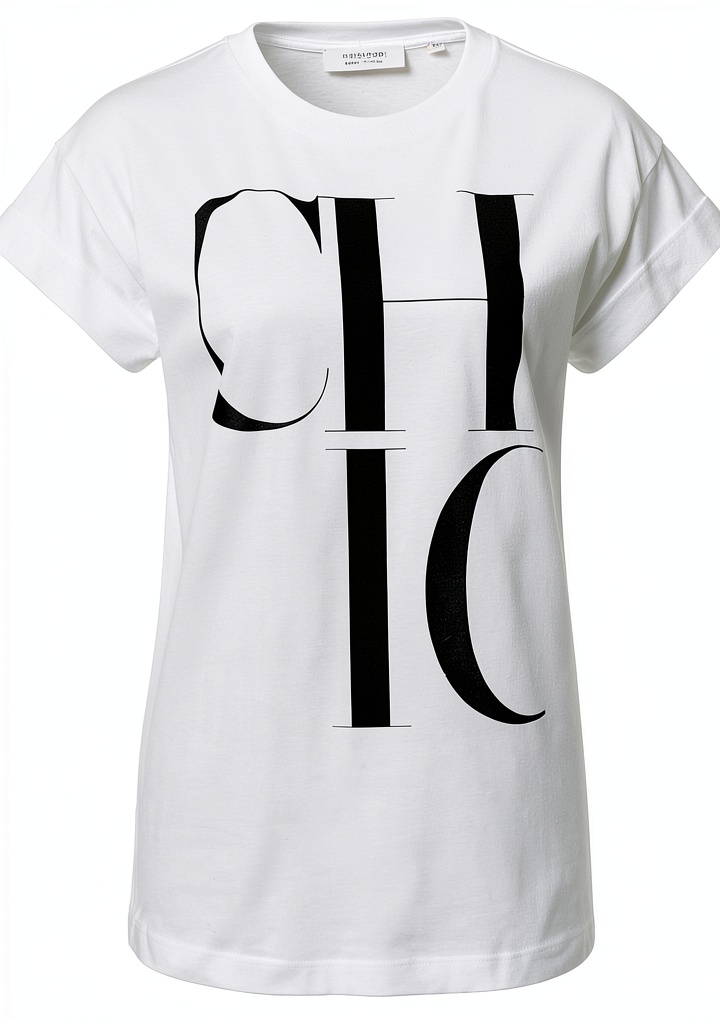 rich&royal Damen T-Shirt in Weiß, Gr. S, von vorne mit Rundhalsausschnitt
