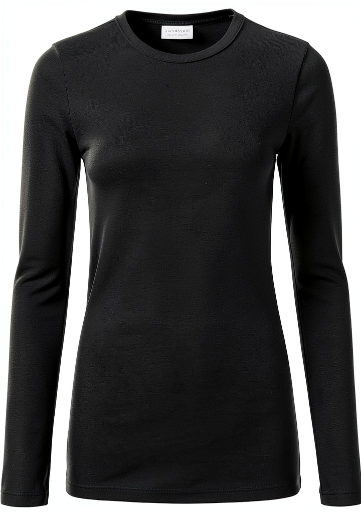 Rich Royal Damen Langarmshirt schwarz in Größe L an einer Modellpuppe
