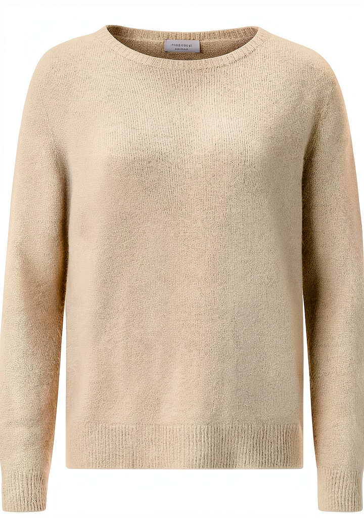 Rich Royal Damen Strickpullover COZY CREW NECK in offwhite an einer Modellpuppe