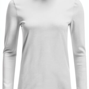 Rich Royal Damen Langarm Shirt Crew Neck Knopfverschluss-0