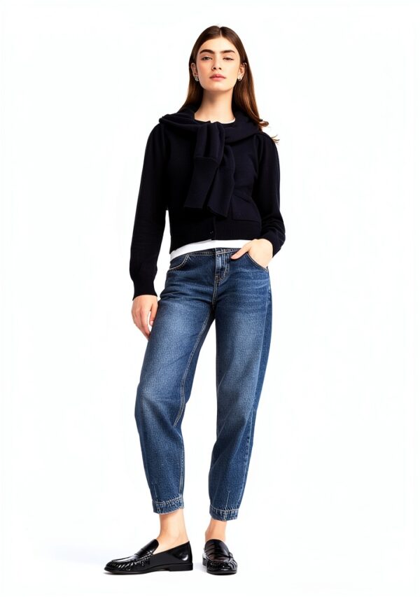 Rich Royal Damen Jeans Dunkelblau Denim Alltag-1