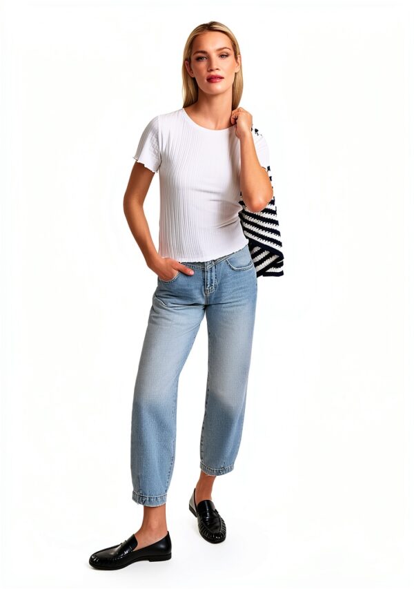 NOS EV Rib Shirt Damen T-Shirt Pull-On Handwäsche-1