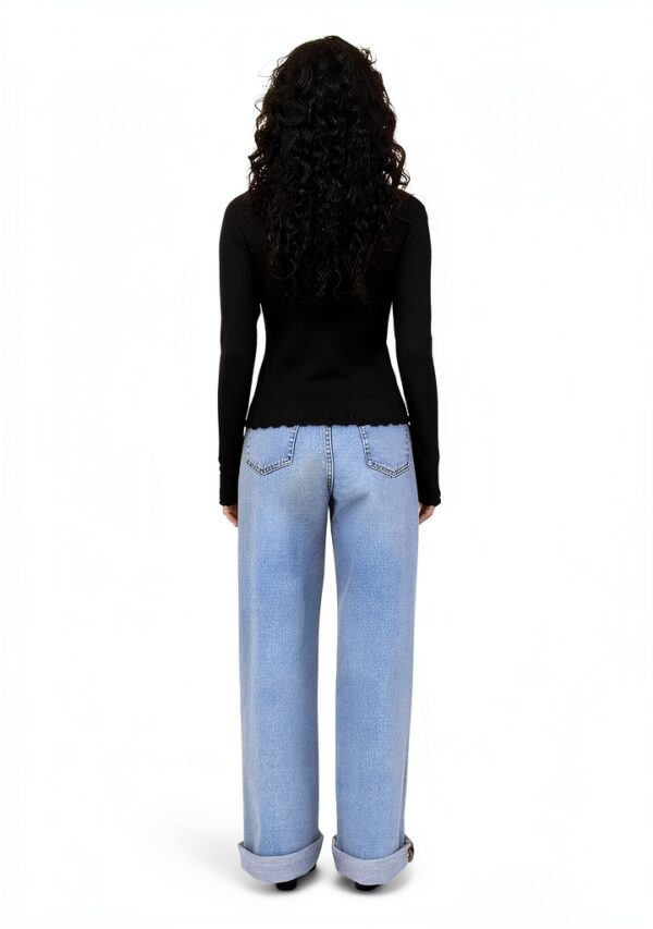 Bestseller Damen Langarm Top atmungsaktives Material-4