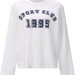 Rich Royal Damen Top Weiß Bequem Sportlich Alltag-0