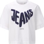 Damen T-Shirt Rich Royal Weiß Hochwertig Modern-0