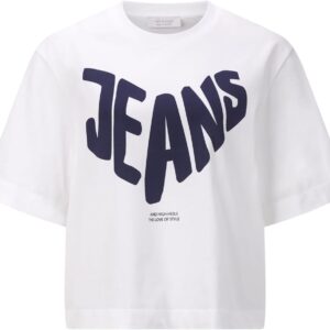 Damen T-Shirt Rich Royal Weiß Hochwertig Modern-0
