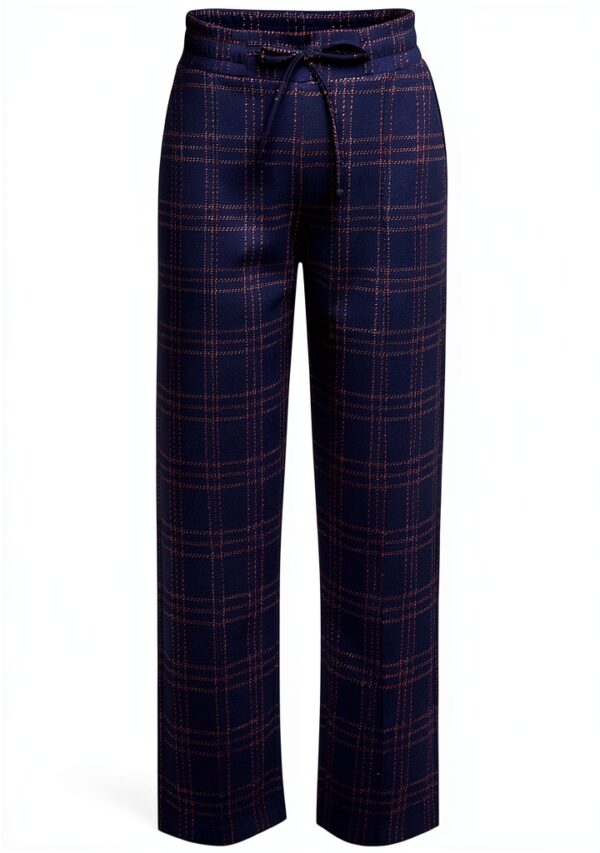 Rich Royal Jacquardhose Damen Karomuster Bügelfalte