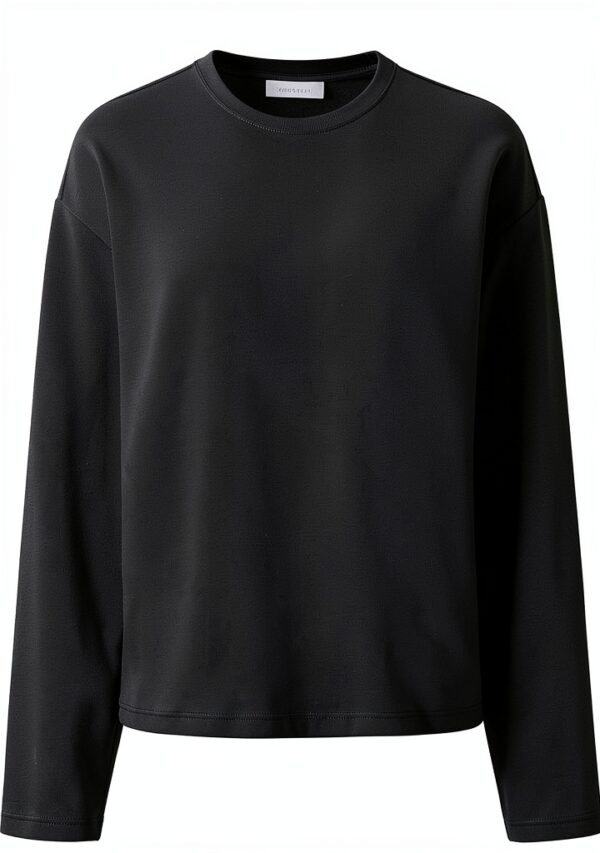Rich Royal Damen Longsleeve Modal Bluse schwarz Gr M