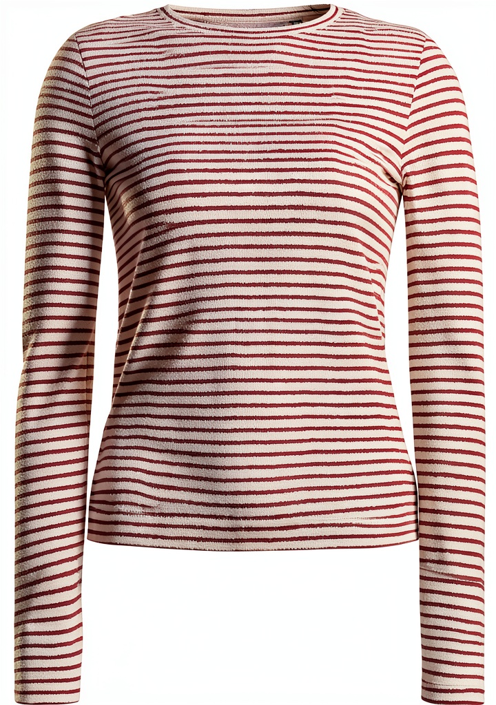RICHROYAL Longsleeve mit Glitzerfäden in Bordeaux auf einem Model